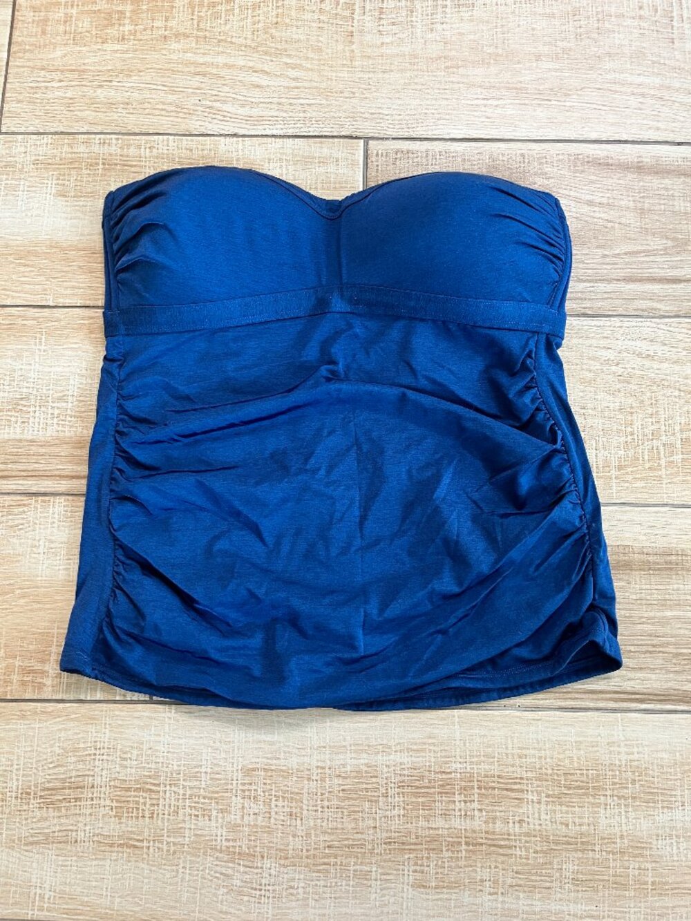 Womens Athleta Blue Strapless Swim Top - M